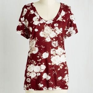 Modcloth Just Because Tee in Burgundy
